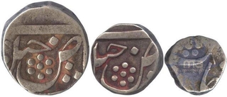 Set of Silver Coins of Khande Rao of Baroda.