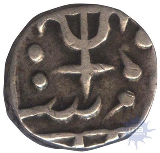 Silver One Eighth Rupee Coin of Jayaji Rao of Gwalior.