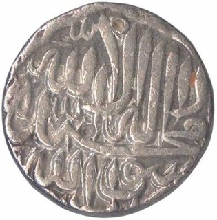 Silver Rupee Coin of Jalal Ud Din Muhammad of  Akbar of Jaunpur.