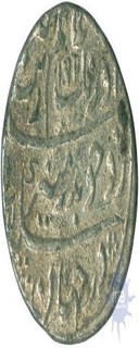 Silver Rupee Coin of Aurangazeb Alamgir of Surat.