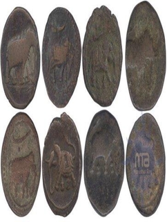 Copper Paisa Coins of Tipu Sultan of Mysore.