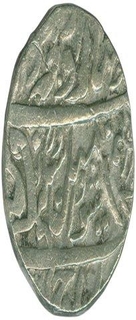 Silver One Rupee coin of  Rajgarh Mint of Alwar State.