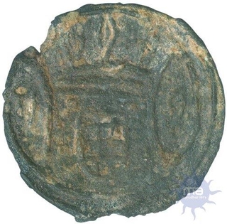 Copper  Ten Bazarucos of John V of Damao of Goa of Portuguese India.