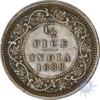 Copper Pice Coin of Victoria Empress of Cacutta Mint of 1888.