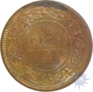 Copper Half Pice Coin of Victoria Empress of Clcutta Mint of 1889.