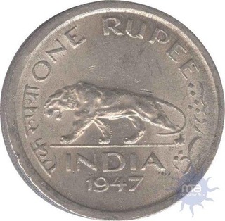 Copper Nickel One Rupee Coin of King George VI of 1947.