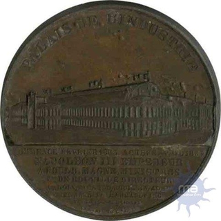 Bronze Medal of  Palace of Industry Medal of 1855.