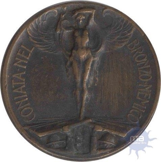 Goniata Nel Bronzo Nemico Medaglia Medal Original Authentic.