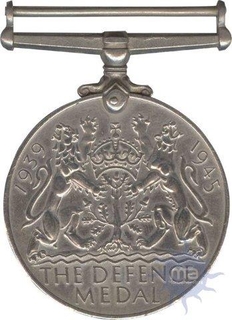 Silver Medal of King George VI of Defence Medal  of 1945.