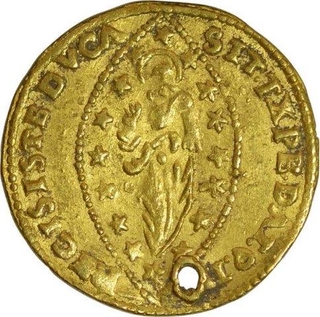 Gold Zechino Coin  of Paulo Rainer of Venice.