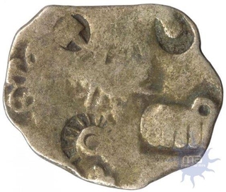 Punch Marked Silver Karshapana of Magadha Janapada.