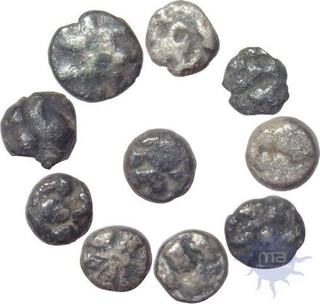 Silver Mashaka Coins of  Maurya Empire.