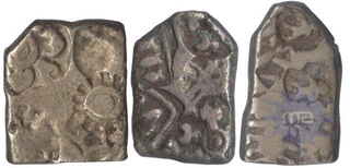 Silver Karshapana Coins of Chandragupta Maurya.