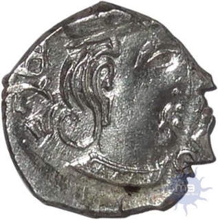 Silver Drachma Coin of Rudrasena III of Western Kshatrapas.