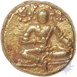 Gold Varaha Coin of King Krishnadevaraya of Vijayanagara Empire.