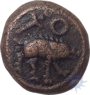 Copper Jital Coin of Thirumalaraya of Vijayanagara Empire.