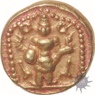 Gold Varaha Coin of Srirangaraya II of Aravidu Dynasty of Vijayanagara Empire.