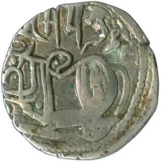 Billon Drachma of Samanta Deva of Turk and Hindu Shahis of Kabul and Gandhara.