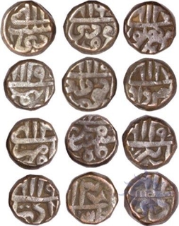 Set of Copper Dam Coins of Monthly of Delhi Mint of Akbar.