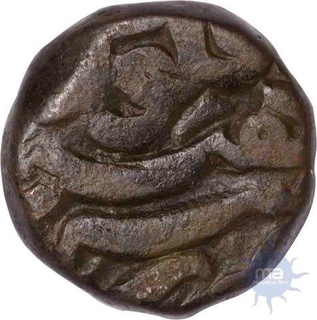 Copper Dam Coin of Sarhind Mint of Akbar.