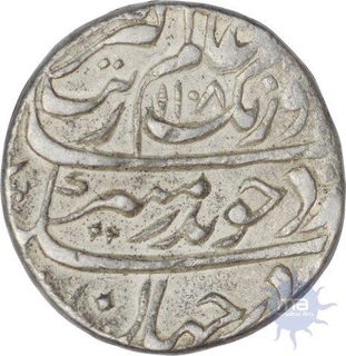 Silver Rupee Coin of Aurangzeb Alamgir Ajmer Mint.