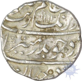 Silver Rupee Coin of Surat Mint of Aurangzeb Alamgir.