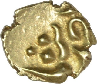 Gold Fanam of Ahmad shah Bahadur of Balapur Mint.