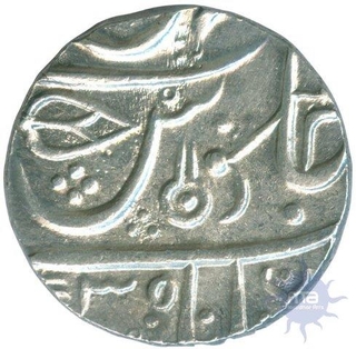 Silver Rupee of Ahalya Bai of Indore state in the name of Shah Alam II.