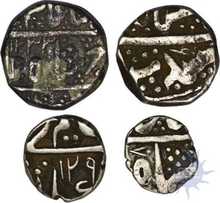 Silver Coins of Mulhar Rao of Indore State of Malharnagar Mint.