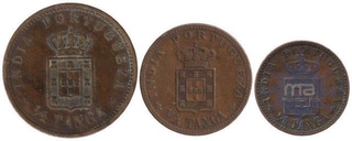 Copper Coins of Portuguese India of Goa.