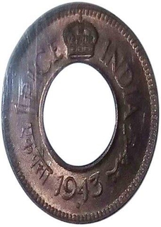 Bronze Pice of King George VI of Bombay Mint.