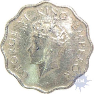 Cupro Nickel One Anna of King George VI of Bombay Mint of 1939.