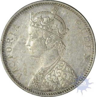 Silver Rupee of Victoria Queen of Bombay Mint of 1875.