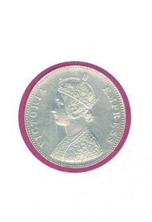 Silver One Rupee of Victoria Empress of 1885.