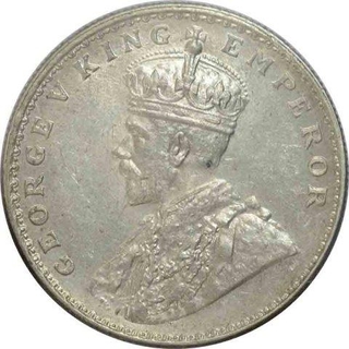 Silver Rupee of King George V of Bombay Mint.