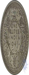 Silver Rupee of King George VI of Lahore Mint of 1945.