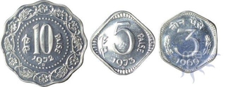 Aluminum Proof Coins of Bombay Mint.