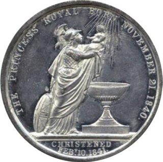 White Metal Medal of Princess Victoria of 1841.