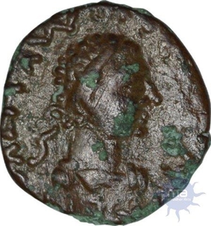 Copper AE Drachma of Kushan Dynasty of Kujula Kadphises.