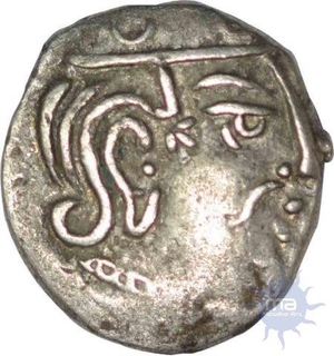 Silver Drachma of Western Kshatrapas of Kumaragupta.