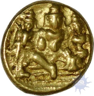 Gold half varaha of Aravindu dynasty of Thirumalaraya.