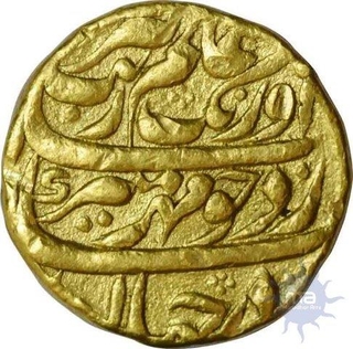 Gold Mohar of Aurangzeb Alamgir  of Tatta Mint.