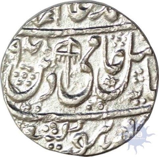 Silver Rupee of of Shah Alam II of Shahjahanabad mint of AH 1197 /25 RY .