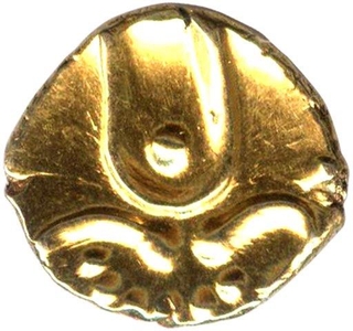 Gold Fanam of Travencore of Vira Raya.