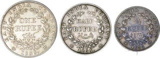 Silver Set of Rupees of King William IIII of Bombay Mint of the year 1835.