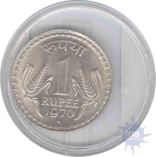 One Rupee of Bombay Mint of the year 1970.