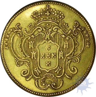 Gold 6400 Reis of Brazil of Maria I & Pedro III of 1786