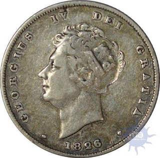 Countermarked British Silver Shilling year of 1826.