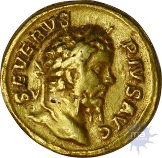 Gold Aureus of Septimius Severus of Roman Empire.