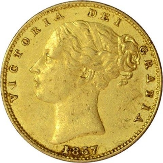 Gold Sovereign of United Kingdom of Victoria Queen.